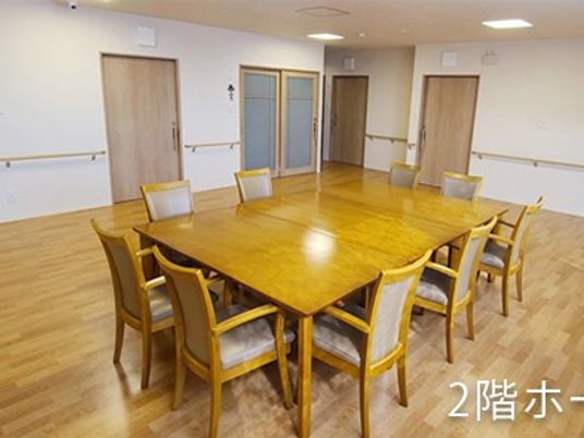 明るい共有食堂  