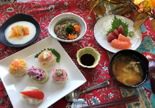 色とりどりの料理