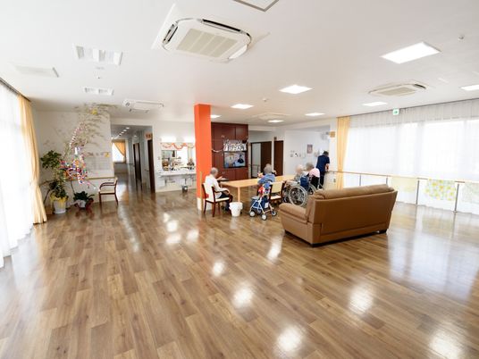 明るい共有スペース