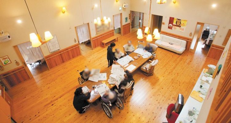 明るい共有スペース