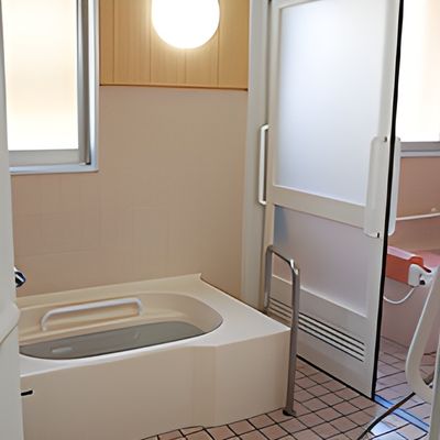 ゆとりのある浴室空間