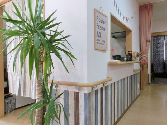 安全対策が施された廊下