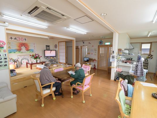 共用スペースの和やかな様子