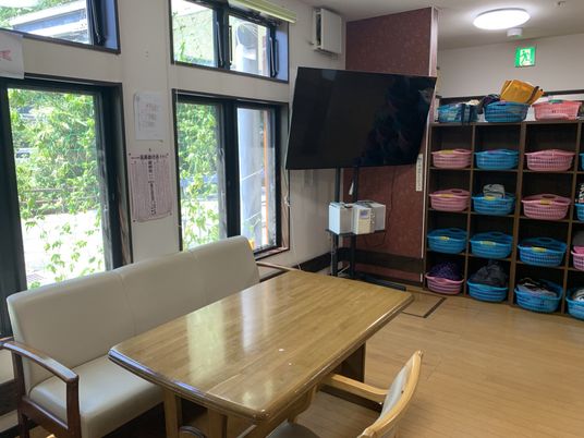 明るい共有スペース