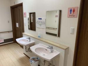 広々とした洗面台