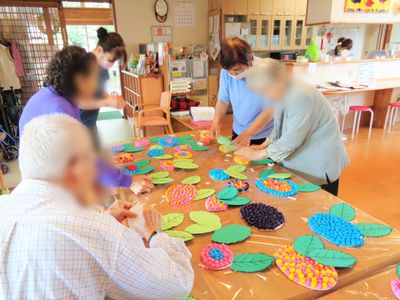創作活動が行われる室内