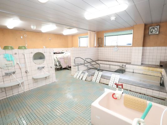 広々とした清潔な浴室