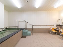 清潔な設備の浴室