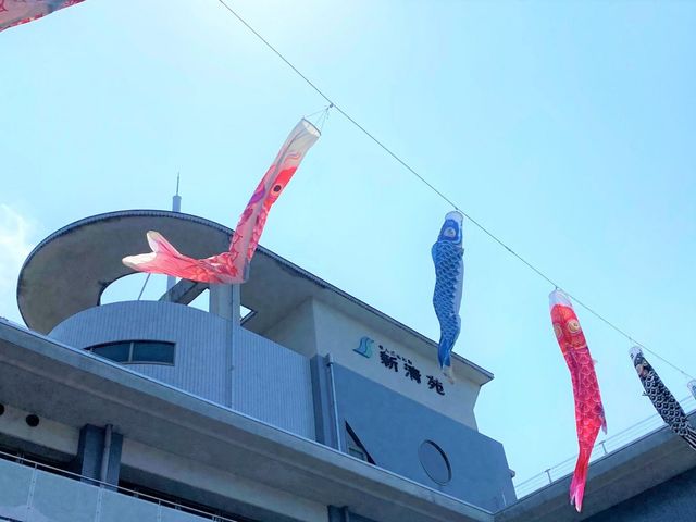 鯉のぼりが飾られた外観 外観   爽やかな鯉のぼりが揺れる施設の外観です。明るい印象が魅力的です。