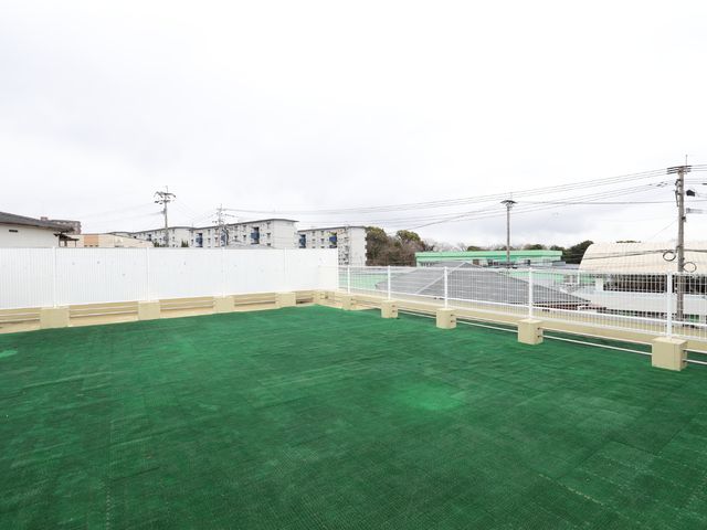 広々とした屋上緑地