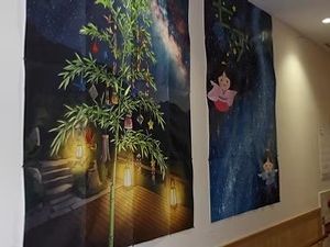 装飾壁の廊下  