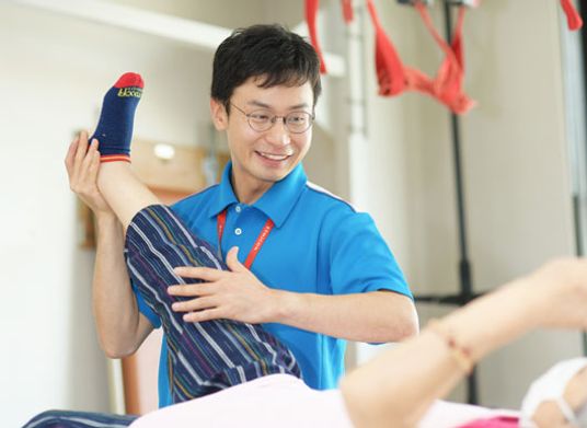 和やかな訓練室の様子