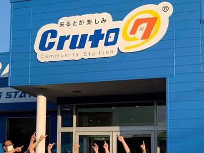 カラフルな建物のエントランス
