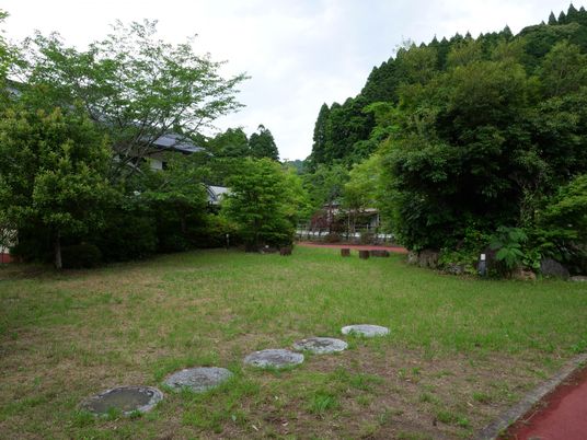 広々とした緑豊かな中庭