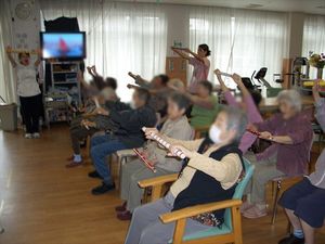 運動する人々の部屋