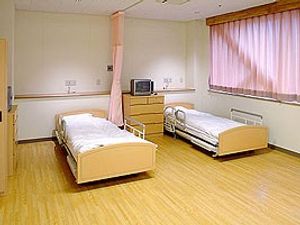 2床の明るい居室  