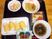 温かい食事の膳