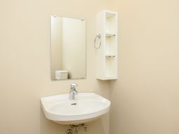 清潔な洗面台とミラー