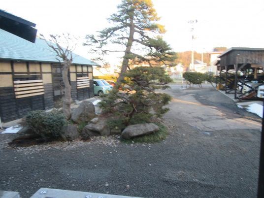 中庭の植栽と通路  