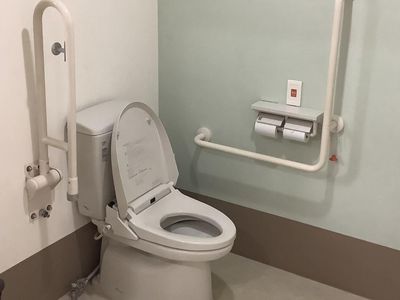 手すり付きのトイレ