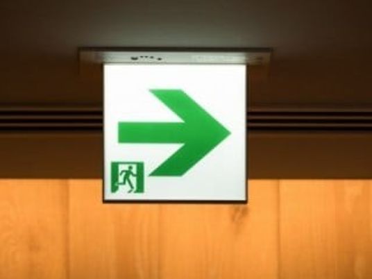 案内表示の廊下  