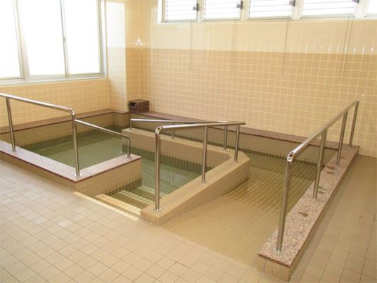 手すり付き浴室  