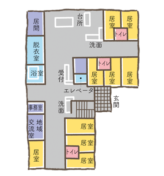 施設の間取り図