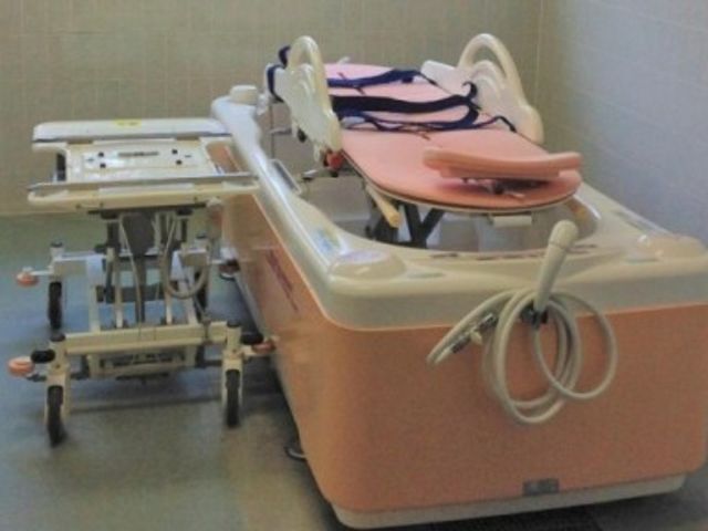 使いやすい介護浴室 浴室 専用設備のある優しい設計の空間です。安心して介助が行えるよう配慮されています。