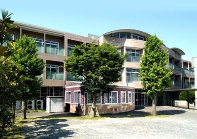 緑豊かな建物外観