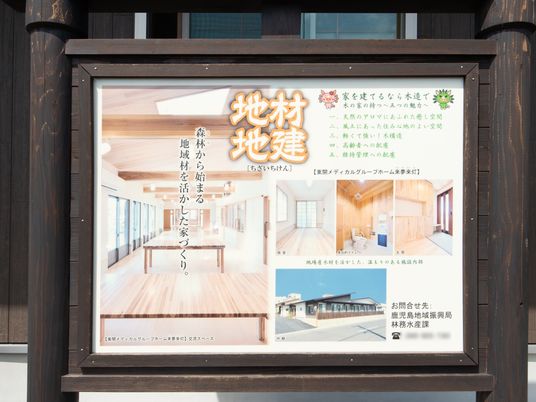 案内板と施設イメージ画