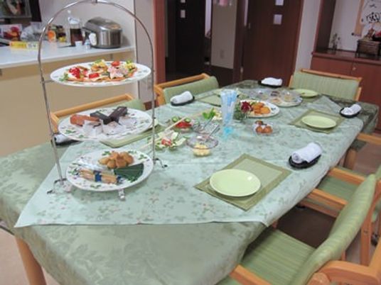 充実した食堂の仕事場