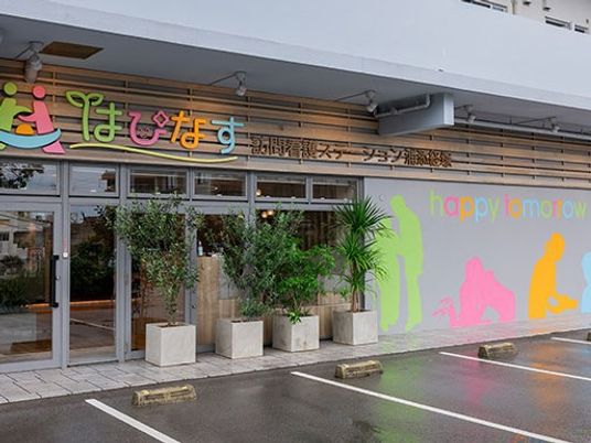 明るい入口の外観  