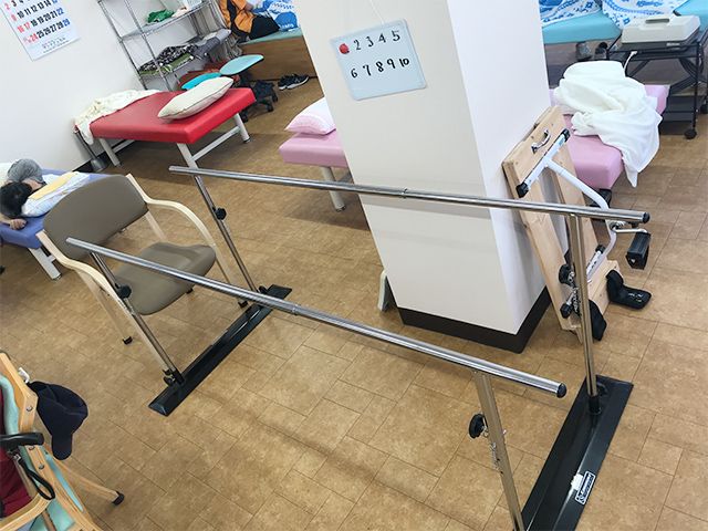 訓練機器設置の部屋 機能訓練室 各種訓練機器が備わり、リハビリを支援する環境が整っています。広々とした空間が魅力です。