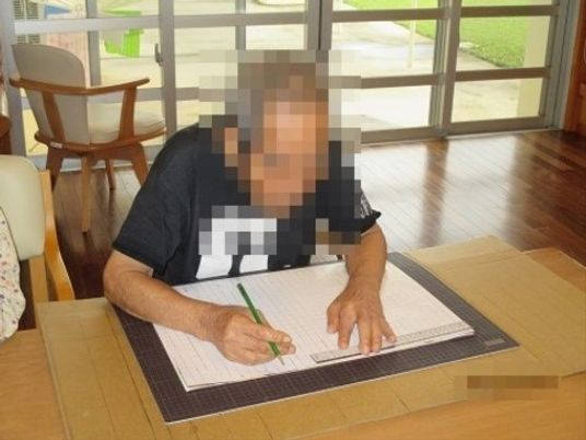 利用者が作業する様子