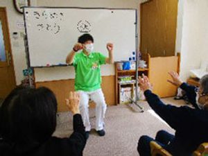 指導の様子の訓練室