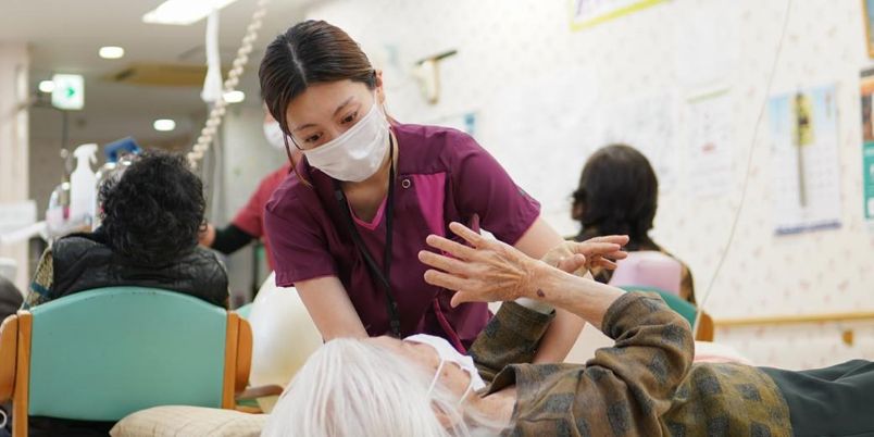 利用者との交流が見られる多目的室