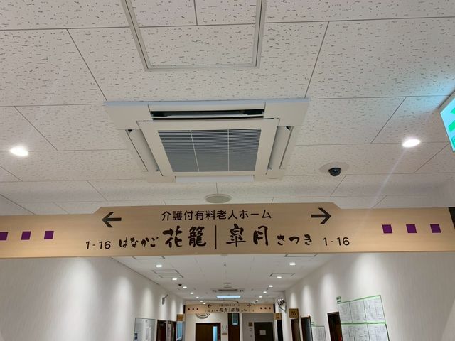 廊下の案内表示 廊下 案内表示がある明るい空間です。部屋番号の表示で分かりやすい導線が確保されています。
