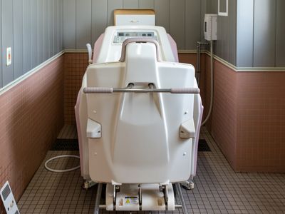 バリアフリーの浴室設備