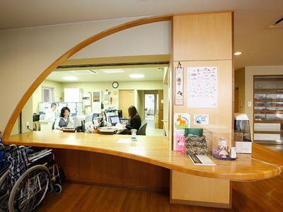 スタッフのいるカウンター