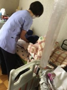 介護職員の活動が見える居室  