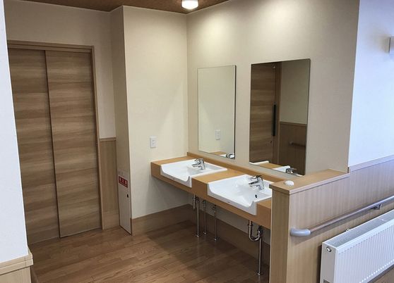 洗面台付き清潔な空間