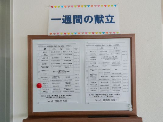 食堂の掲示物