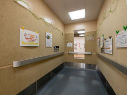 掲示物がある廊下