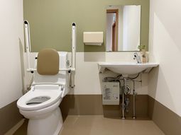 手すり付き清潔なトイレ