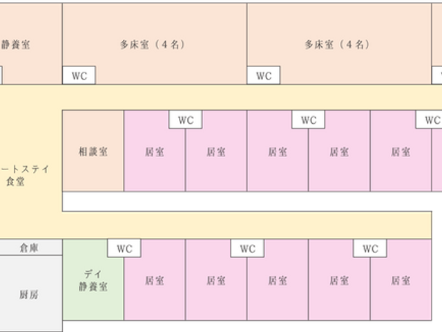 居室のきれいな空間 居室 ゆったりとした居室には、明るい光が差し込み、快適な時間を過ごせるよう配慮されています。