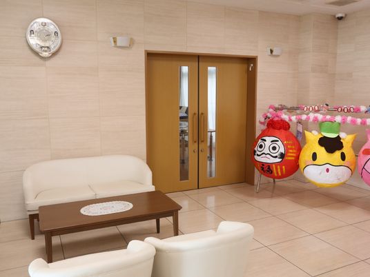 明るく居心地の良いロビー
