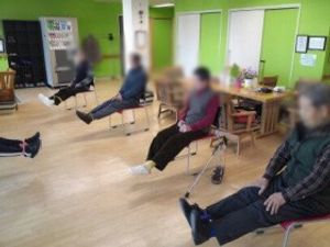 明るい空間の機能訓練室