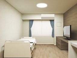 明るい居室の様子