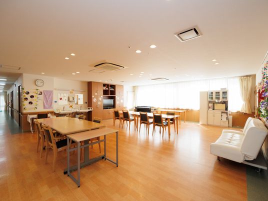 明るい共有スペース