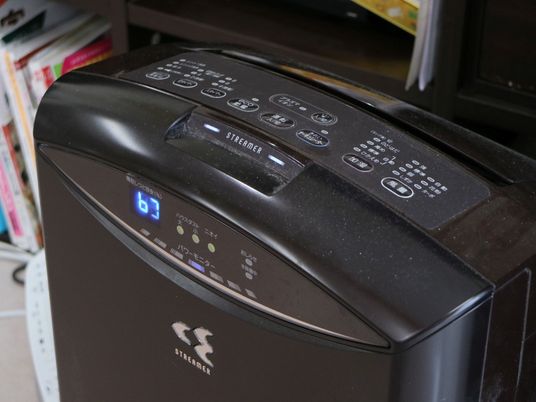 浄水器のクローズアップ